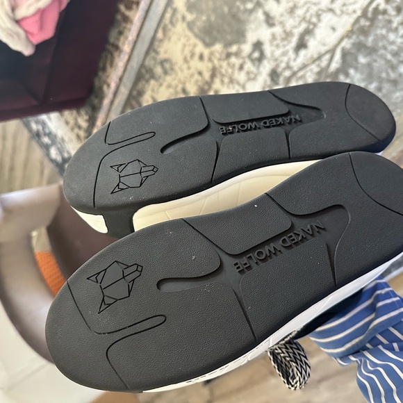 Naked Wolfe Black and White Chunky Sneakers - Picture 4 of 4